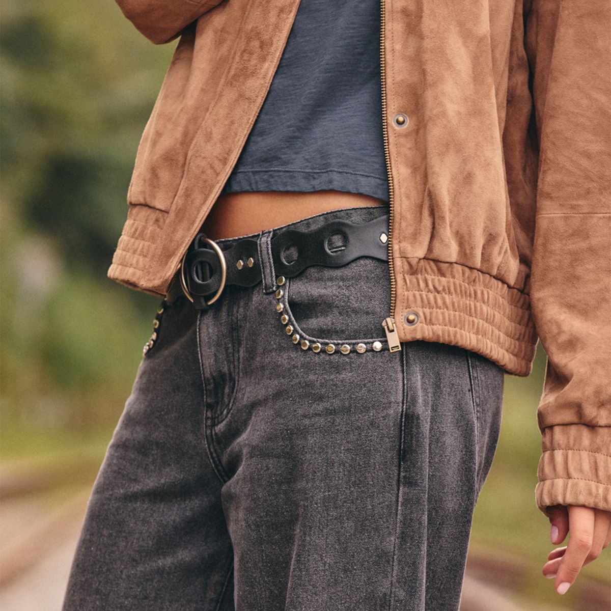 NICOLI - Bomber Gamuza Mujer Nicoli