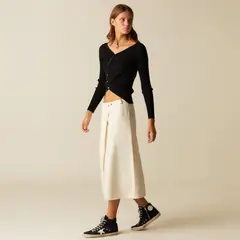 NICOLI - Top Cruce Botones Negro Mujer