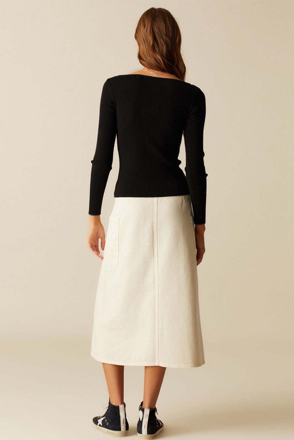 NICOLI - Top Cruce Botones Negro Mujer Nicoli