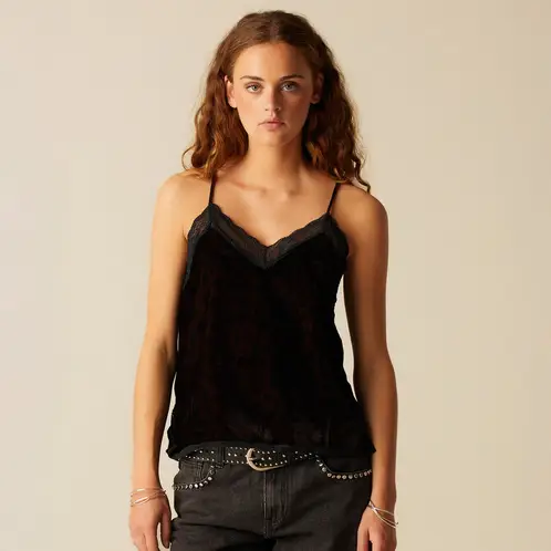 NICOLI - Top Lencero Animal Print Mujer