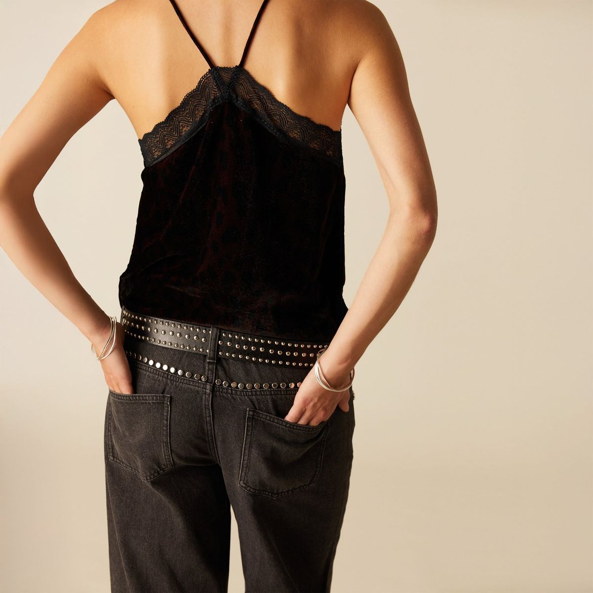 NICOLI - Top Lencero Animal Print Mujer Nicoli