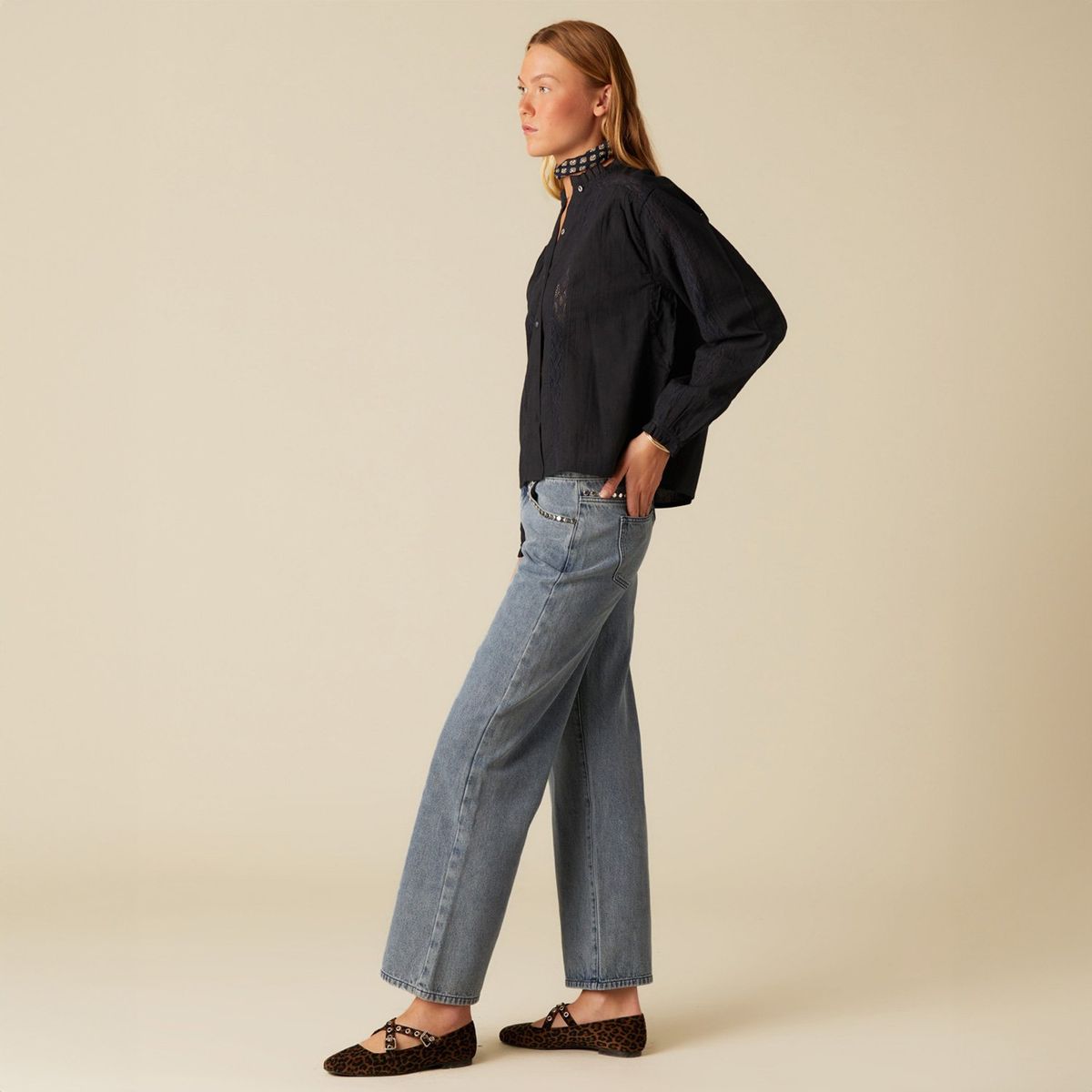 NICOLI - Jeans Wide Leg Mujer Nicoli