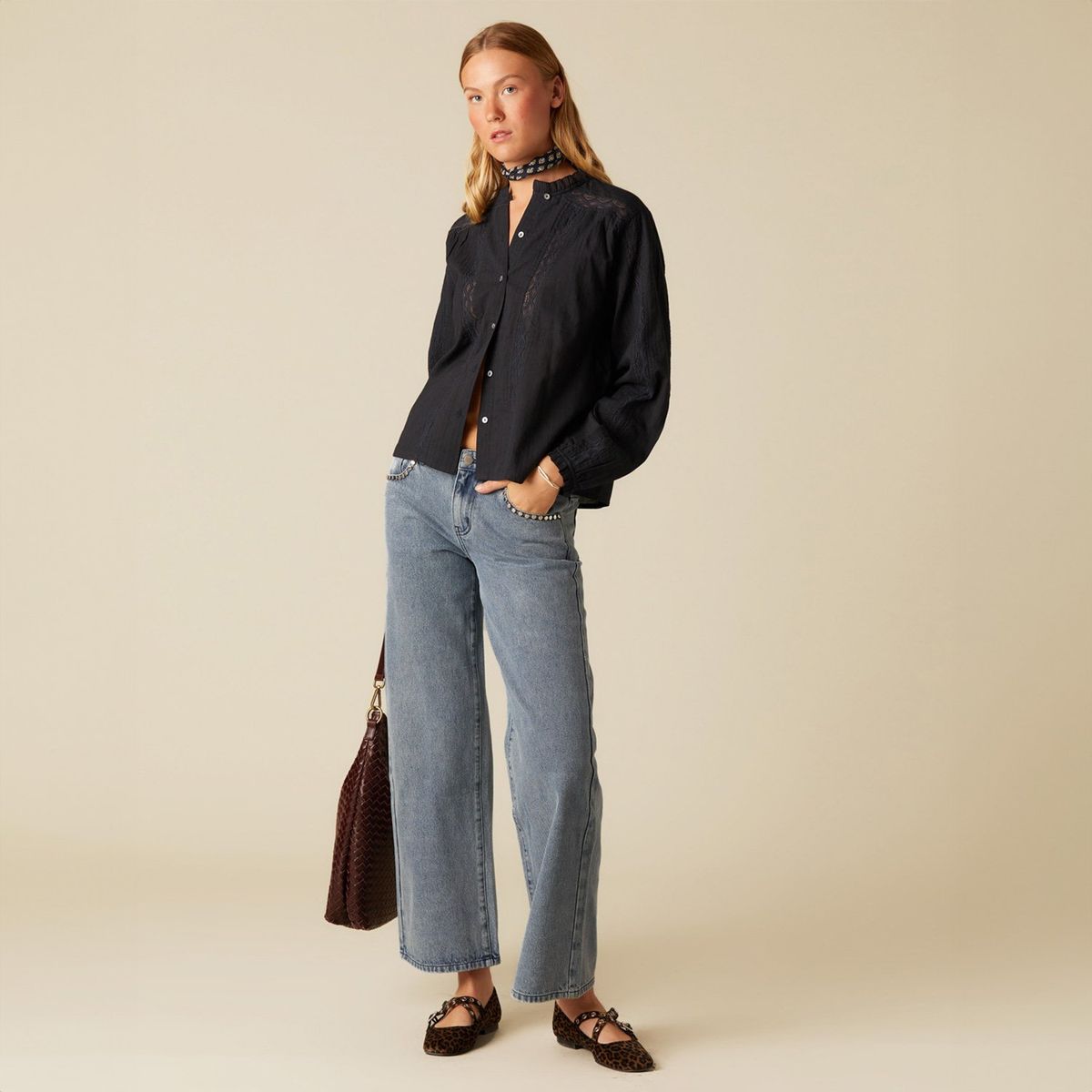 NICOLI - Jeans Wide Leg Mujer Nicoli