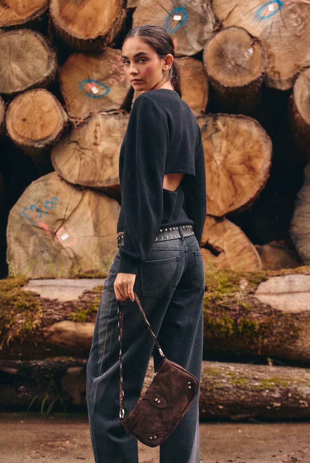 NICOLI - Jeans Bicolor Antracita y Gris Mujer Nicoli