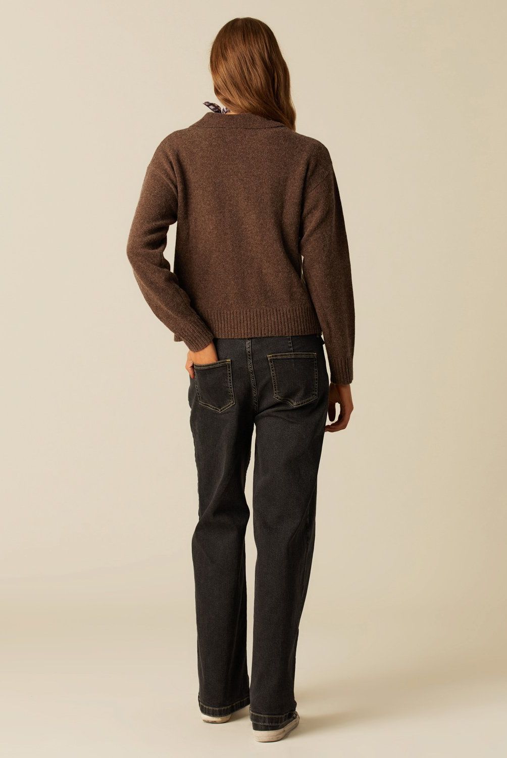 NICOLI - Jeans Mix Bolsillos Antracita Mujer Nicoli