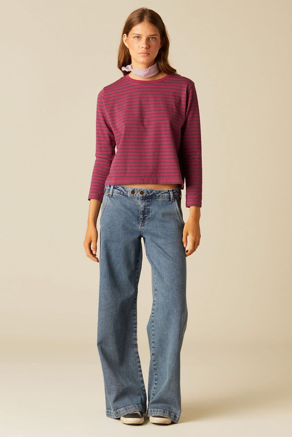 NICOLI - Jeans Bordado Azul Mujer Nicoli
