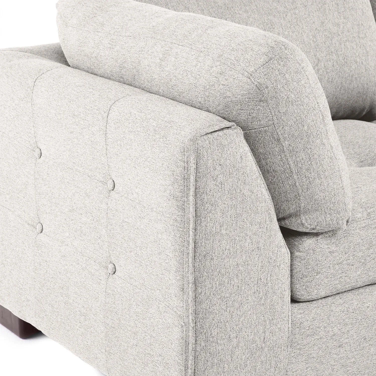 LIVING FACTORY Sofá Seccional Derecho Lino Londres Living Factory