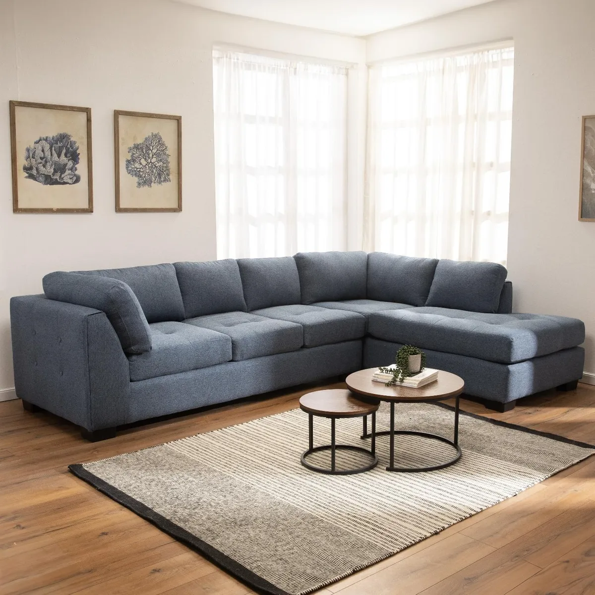 LIVING FACTORY - Sofá Seccional Derecho Lino Londres Living Factory