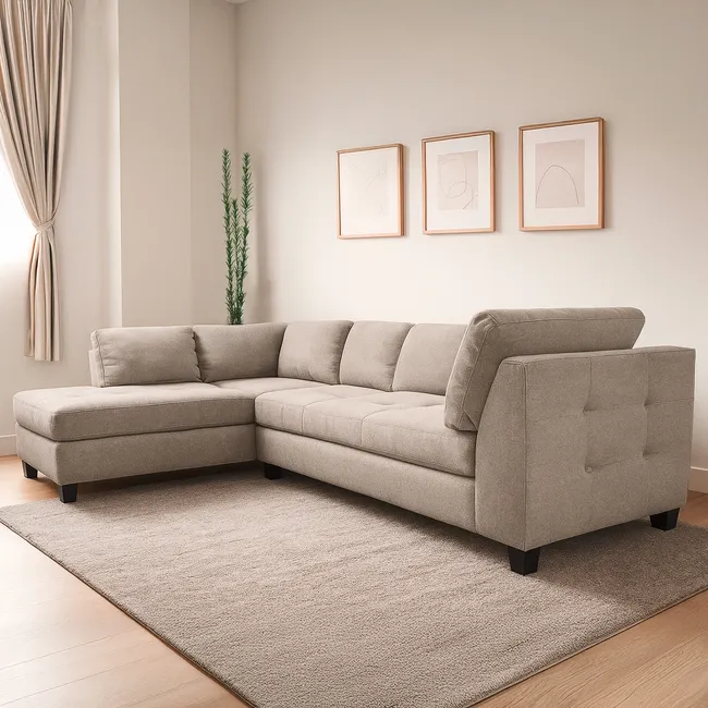 LIVING FACTORY - Sofá Seccional Izquierdo Lino Londres Living Factory