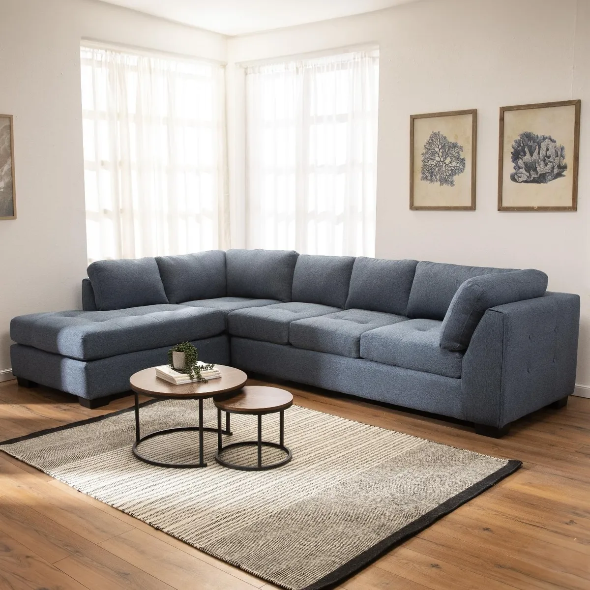 LIVING FACTORY - Sofá Seccional Izquierdo Lino Londres Living Factory