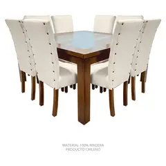 LIVING FACTORY - Juego De Comedor 8 Puestos Milan