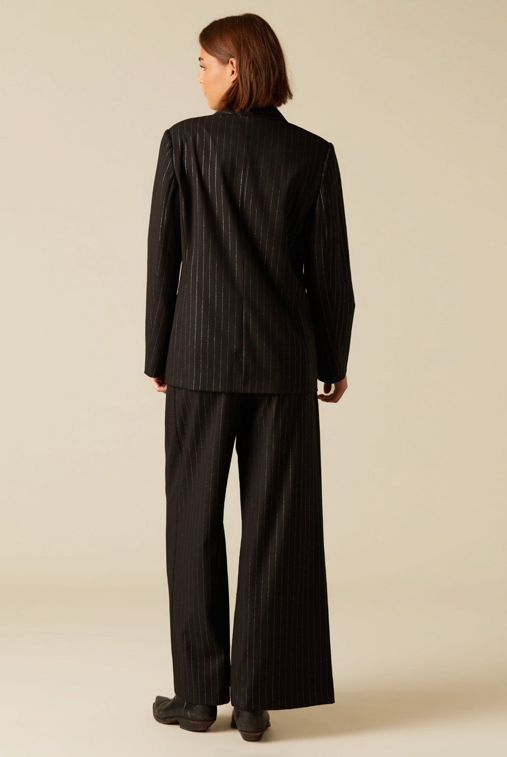 NICOLI - Pantalón Doble Raya Brilo Mujer Nicoli