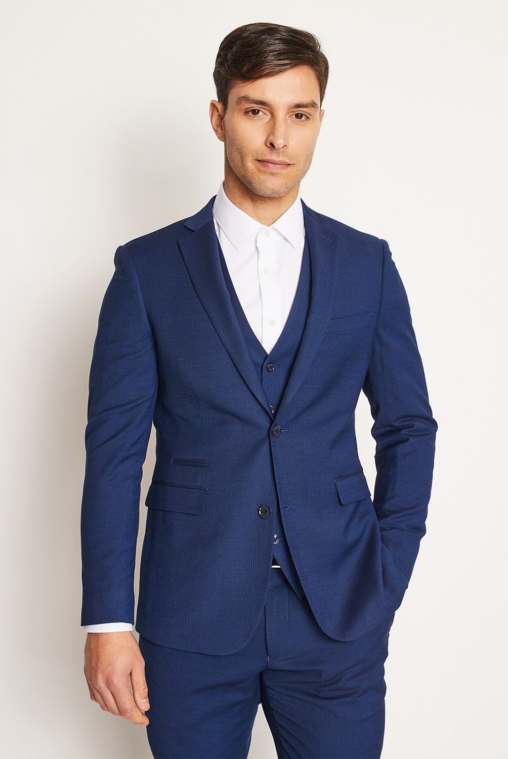 PERRY ELLIS - Traje + Pantalón Formal Slim Fit Lana Hombre Perry Ellis