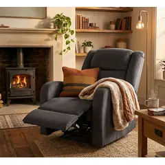 DANIELS - Berger Reclinable Café con Masajeador 7 Niveles -