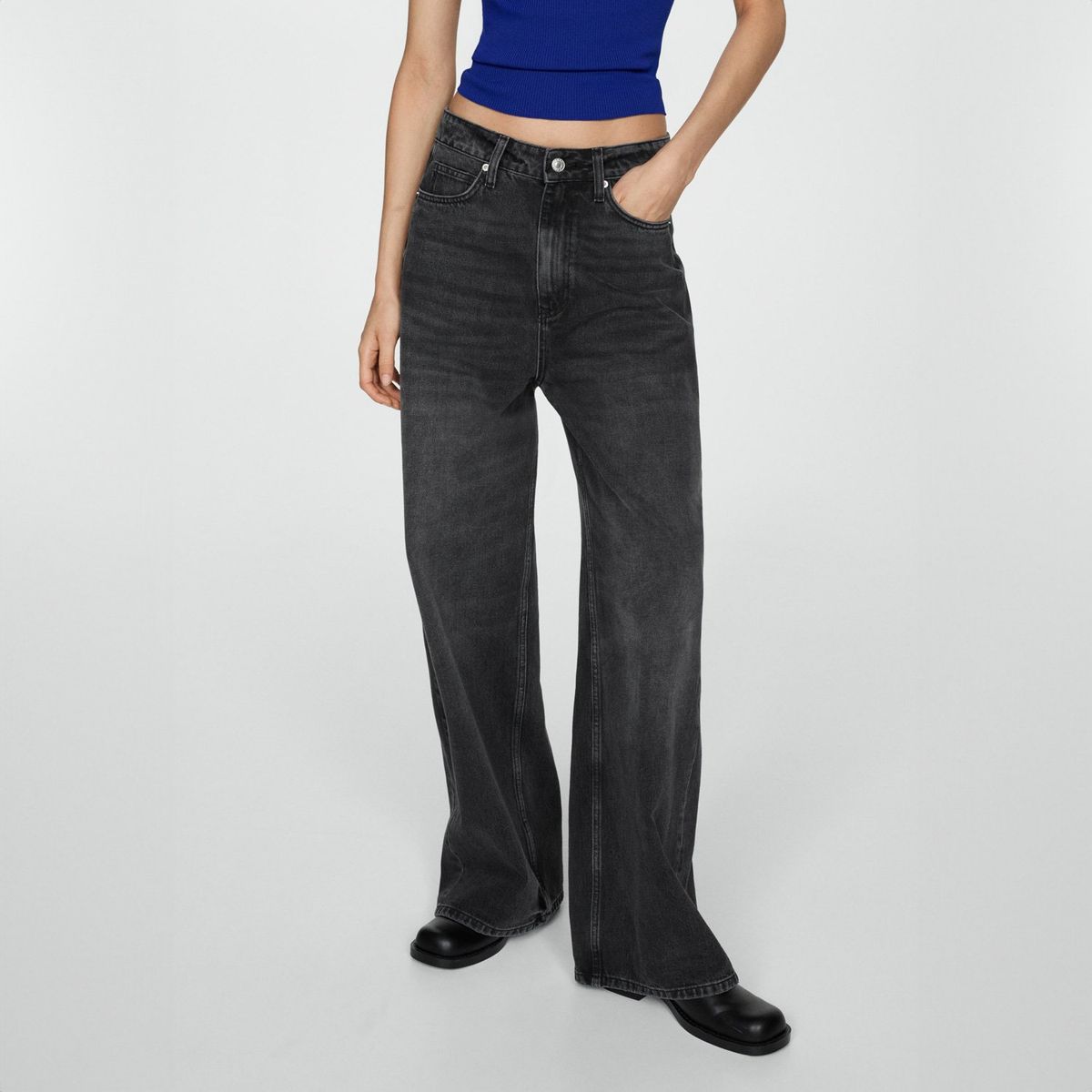 MANGO - Jeans Camilla Tiro Alto Mujer Mango