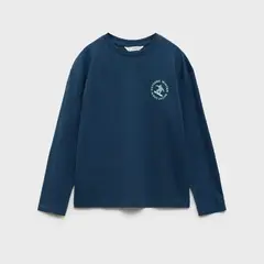 MANGO KIDS - Polera Manga Larga Estampada Niño