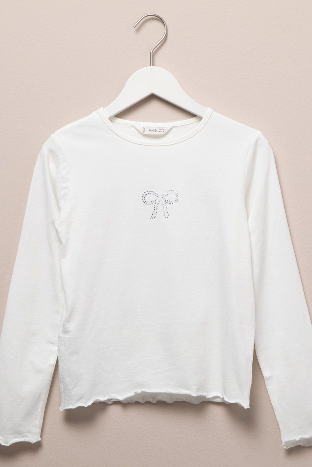 MANGO KIDS - Polera Algodón Strass Niña Mango Kids