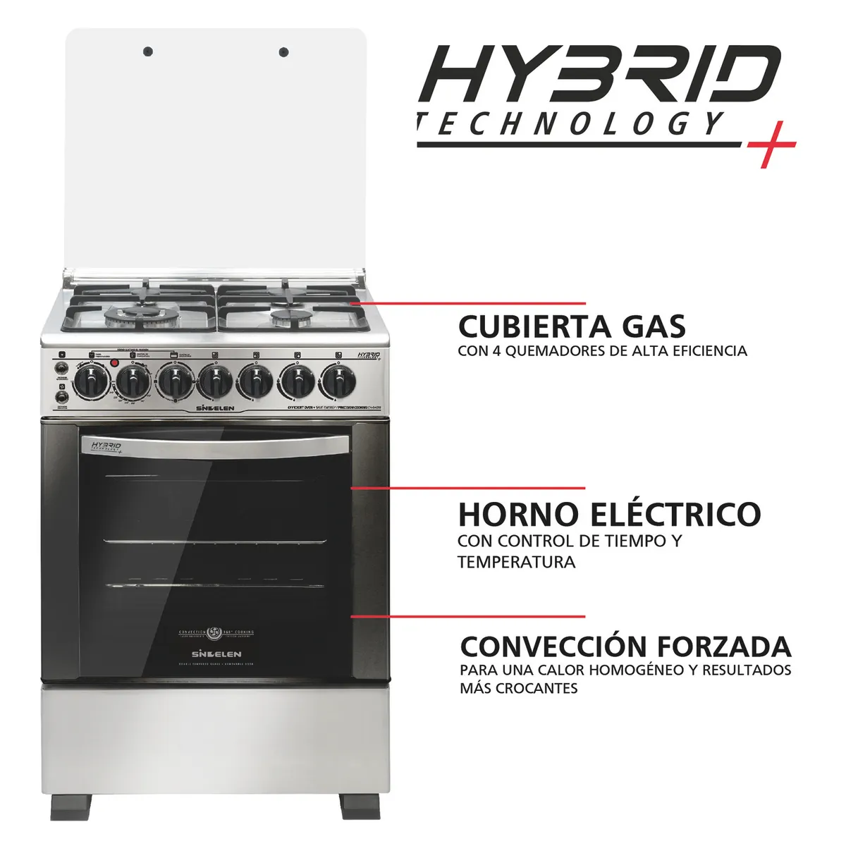 SINDELEN - Cocina 4 Quemadores CH-640NI Sindelen