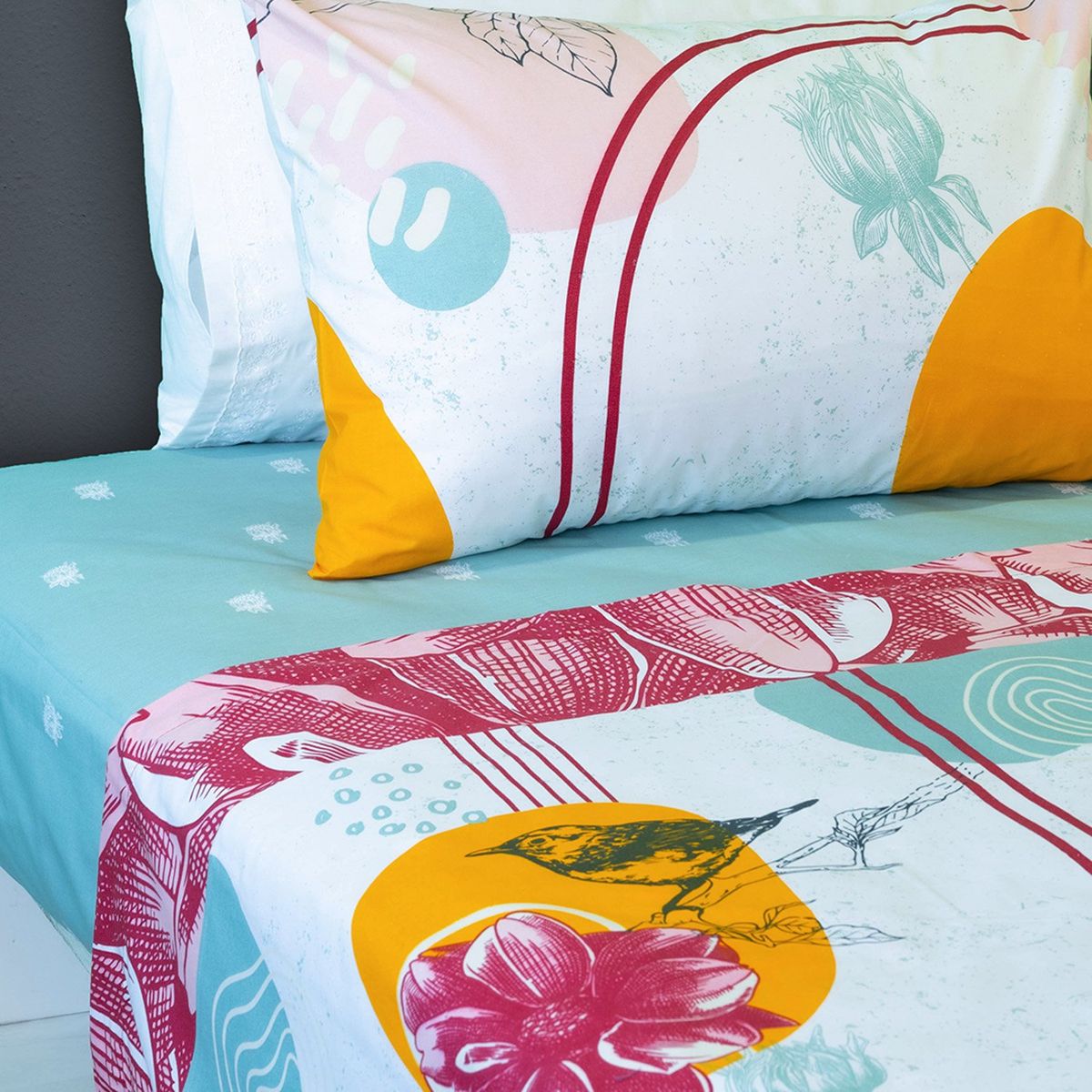 DORAL - Juego De Sábanas Algodón 200 Hilos 1.5 Plazas Doral