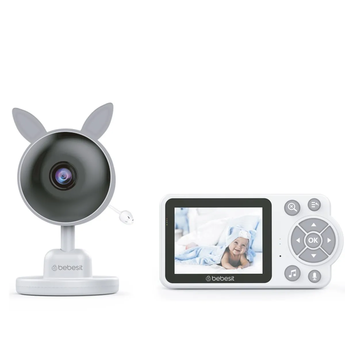 BEBESIT - Monitor Camara SmartGuard 2.0 4x Zoom con Ruido Blanco Bebesit