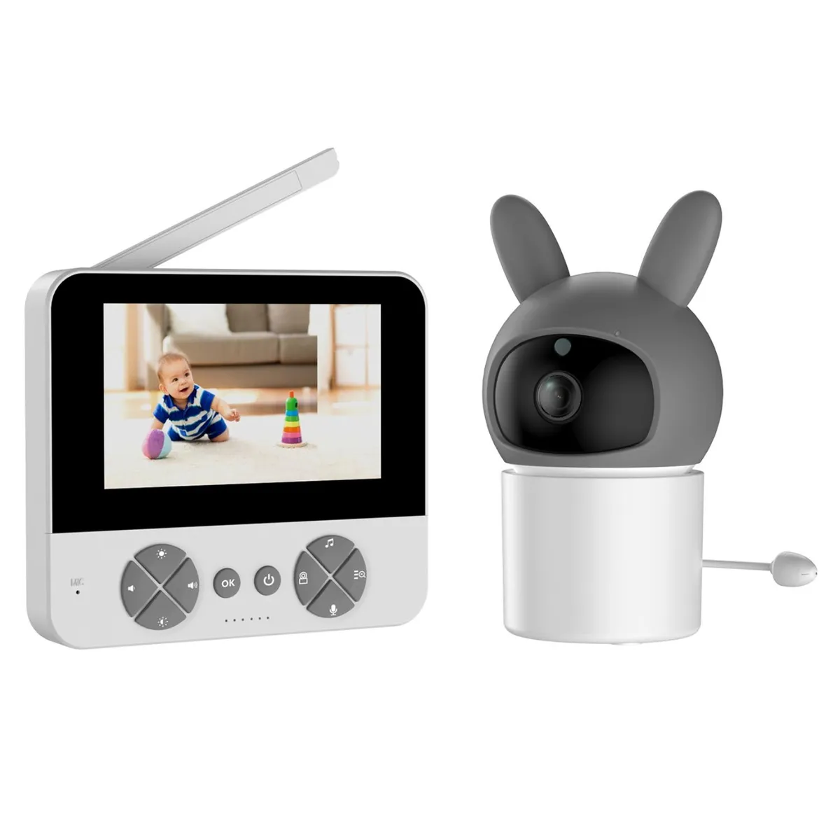 BEBESIT - Monitor Camara SmartGuard Pro 2.0 4,3'' 720p con Ruido Bebesit