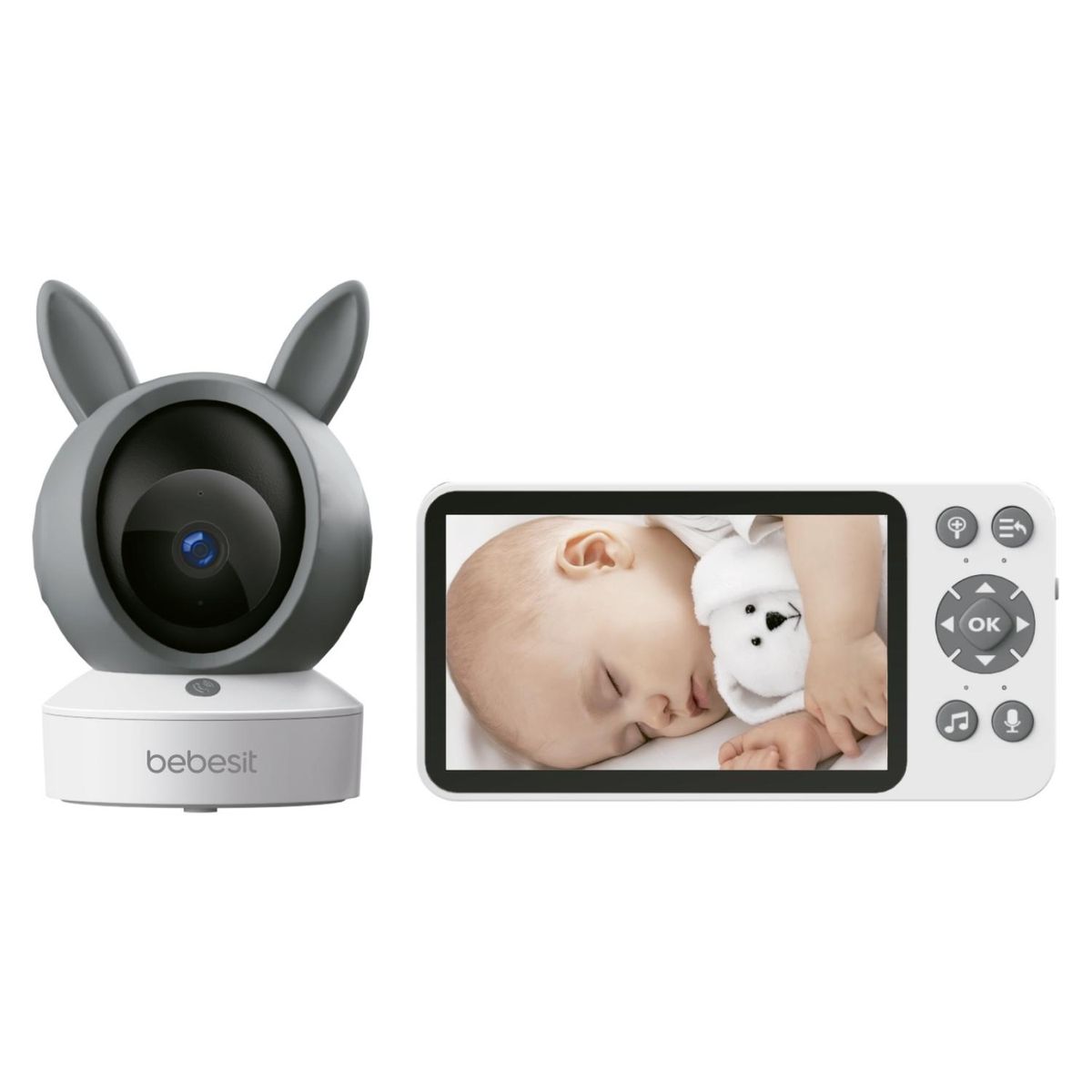 BEBESIT - Monitor para Bebe Camara 360 SmartGuard Ruido+Soporte Bebesit