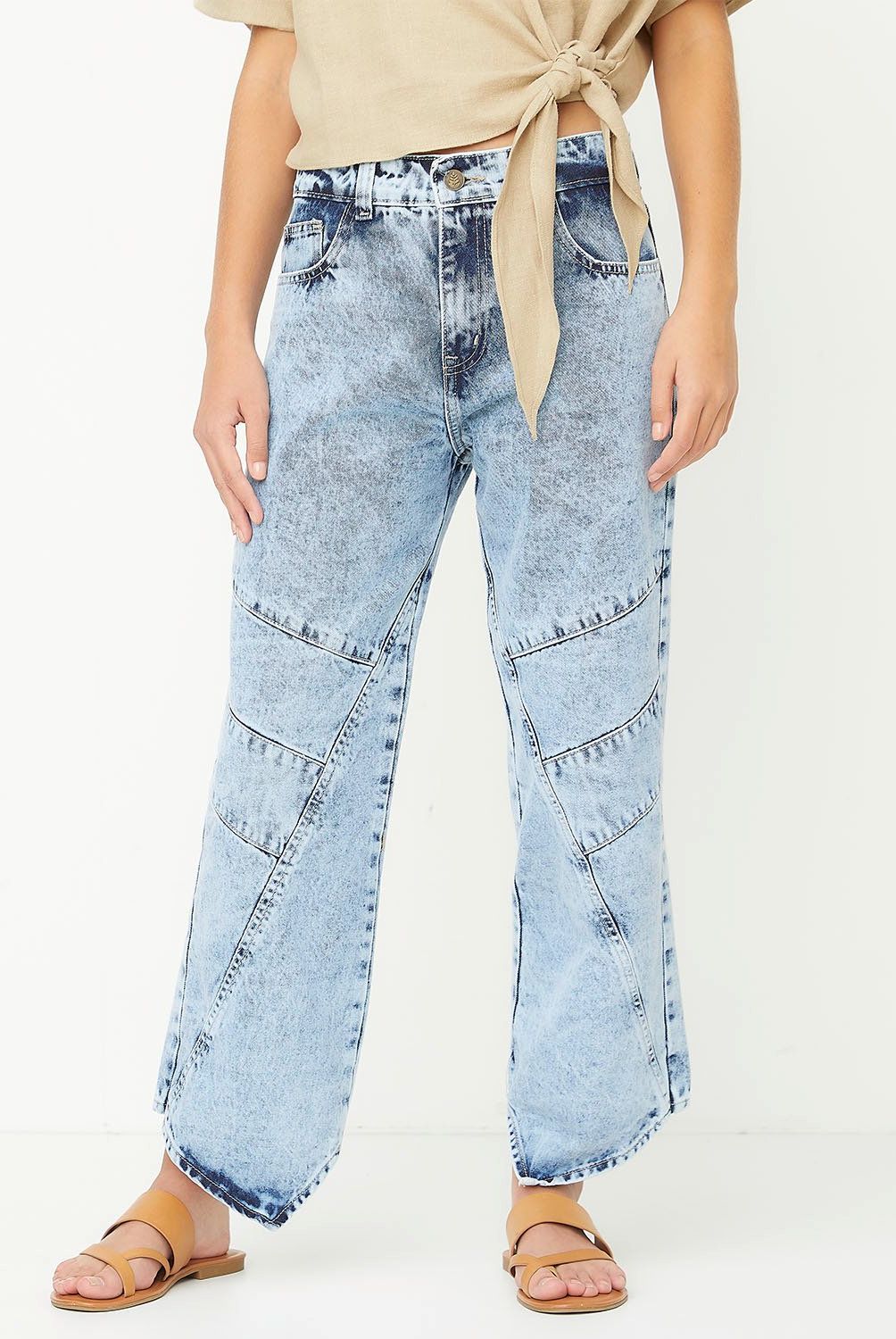 RUPHA - Jeans Cropped Tiro Alto Mujer Rupha