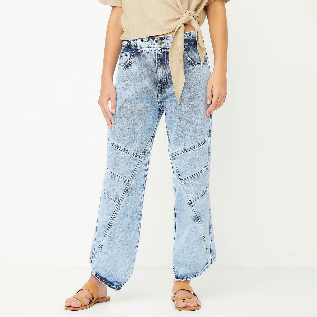 RUPHA - Jeans Cropped Tiro Alto Mujer Rupha