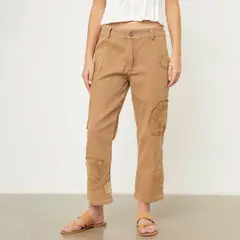 RUPHA - Pantalón Cropped Tiro Alto Mujer