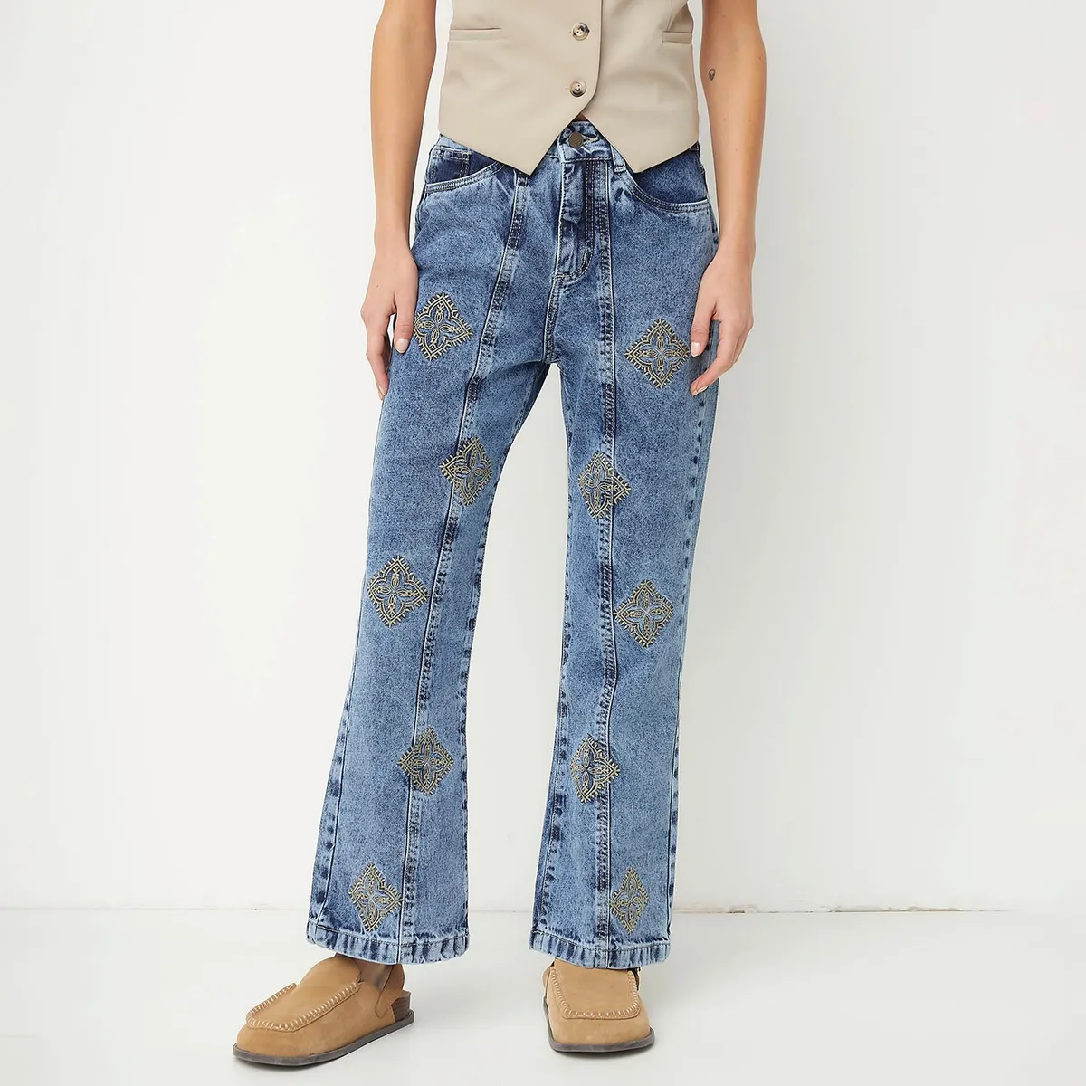 RUPHA - Jeans Tiro Medio Mujer Rupha