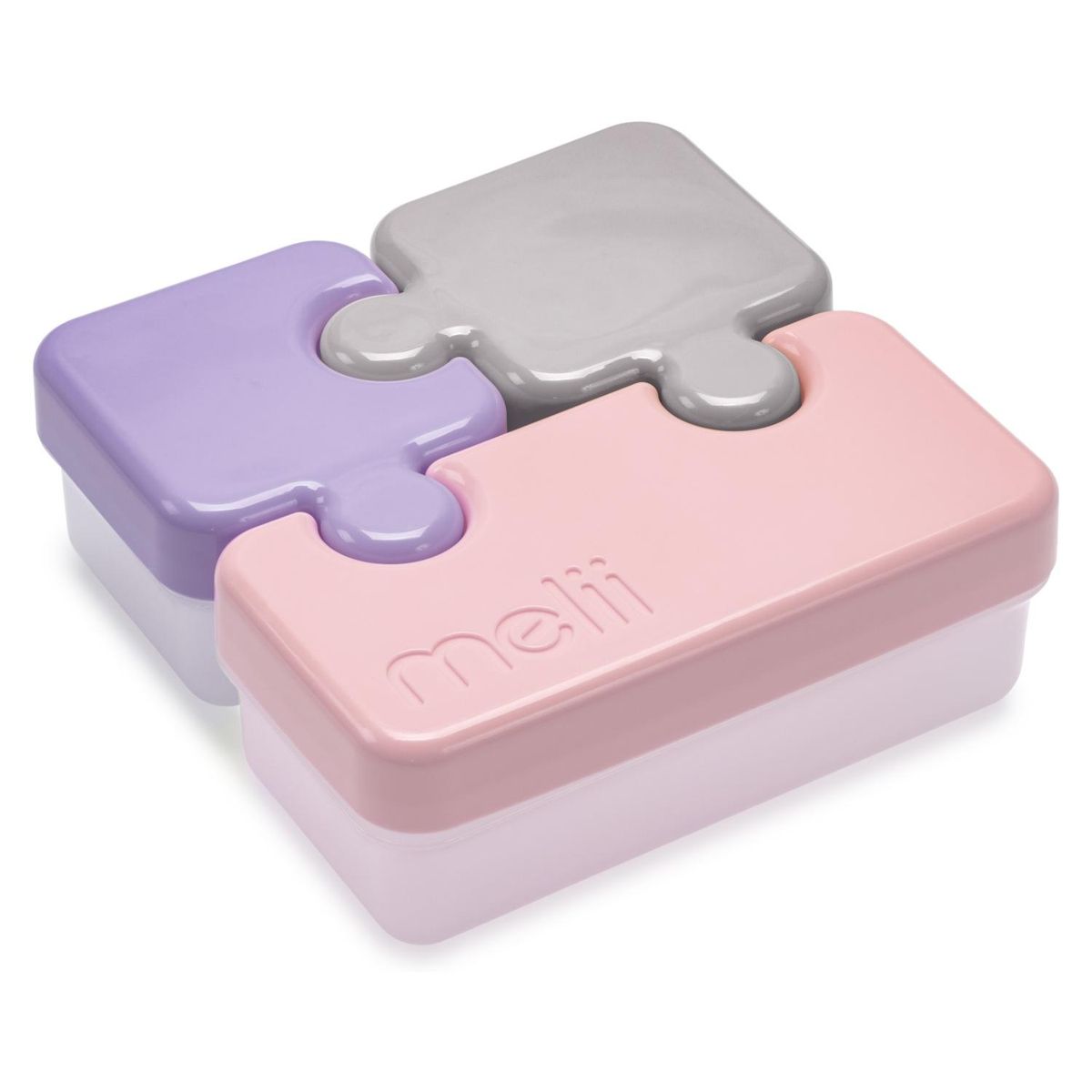 MELII - Contenedor De Alimentos Puzzle Rosa Melii