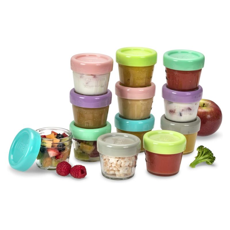 MELII - Pack De 12 Contenedores De Vidrio 118 ml Melii