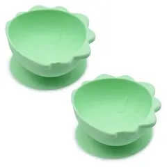 MELII - Pack De 2 Bowls De Silicona Con Succion Dino