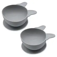 MELII - Pack De 2 Bowls De Silicona Con Succion Bulldog