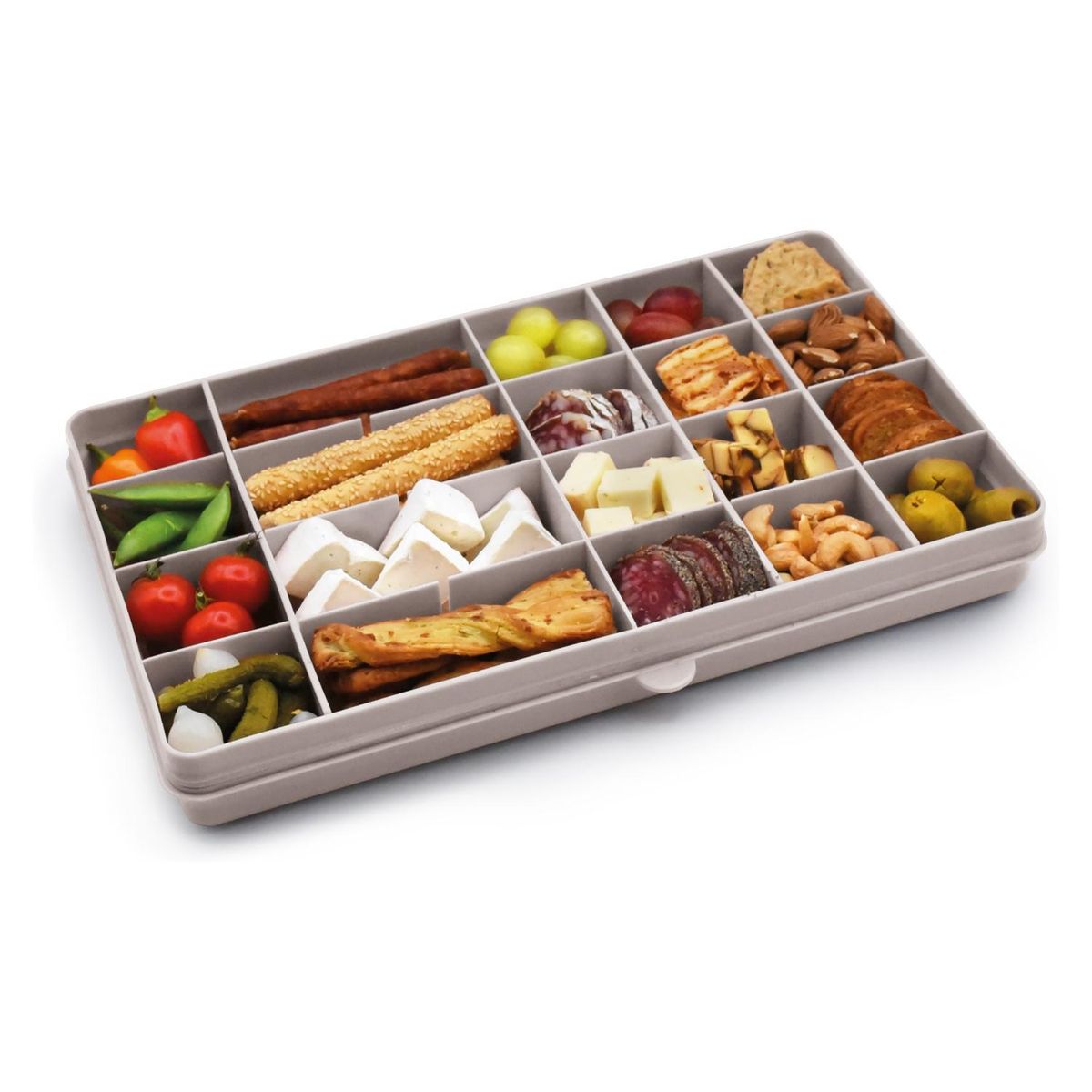 MELII - Caja Contenedora XL Para Snacks Gris Melii