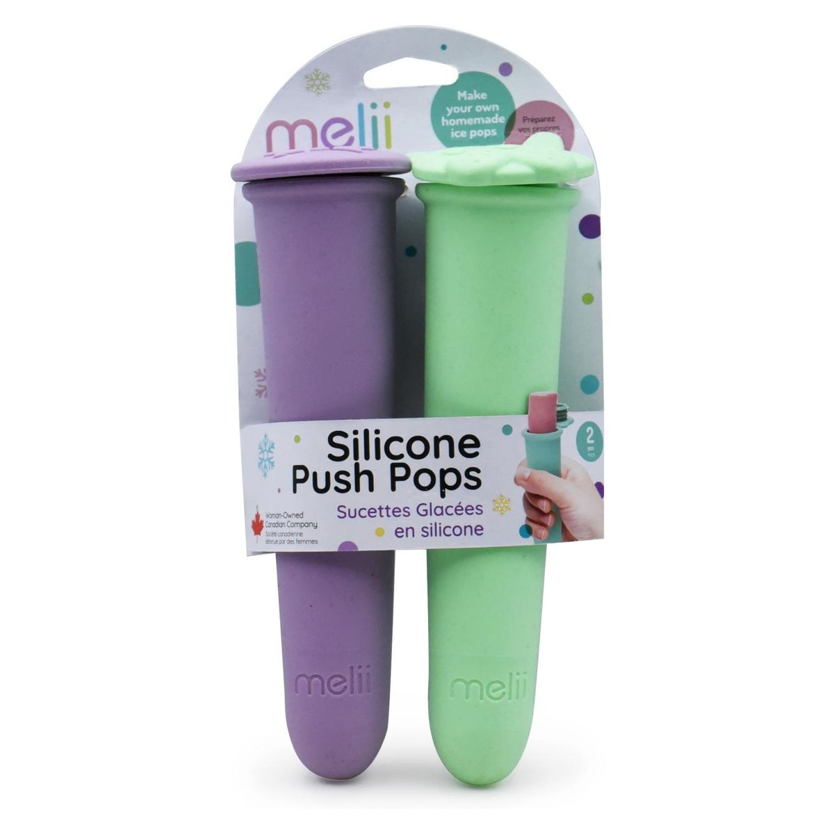 MELII - Pack 2 Moldes Silicona Helado Push Up BulldogGat Melii