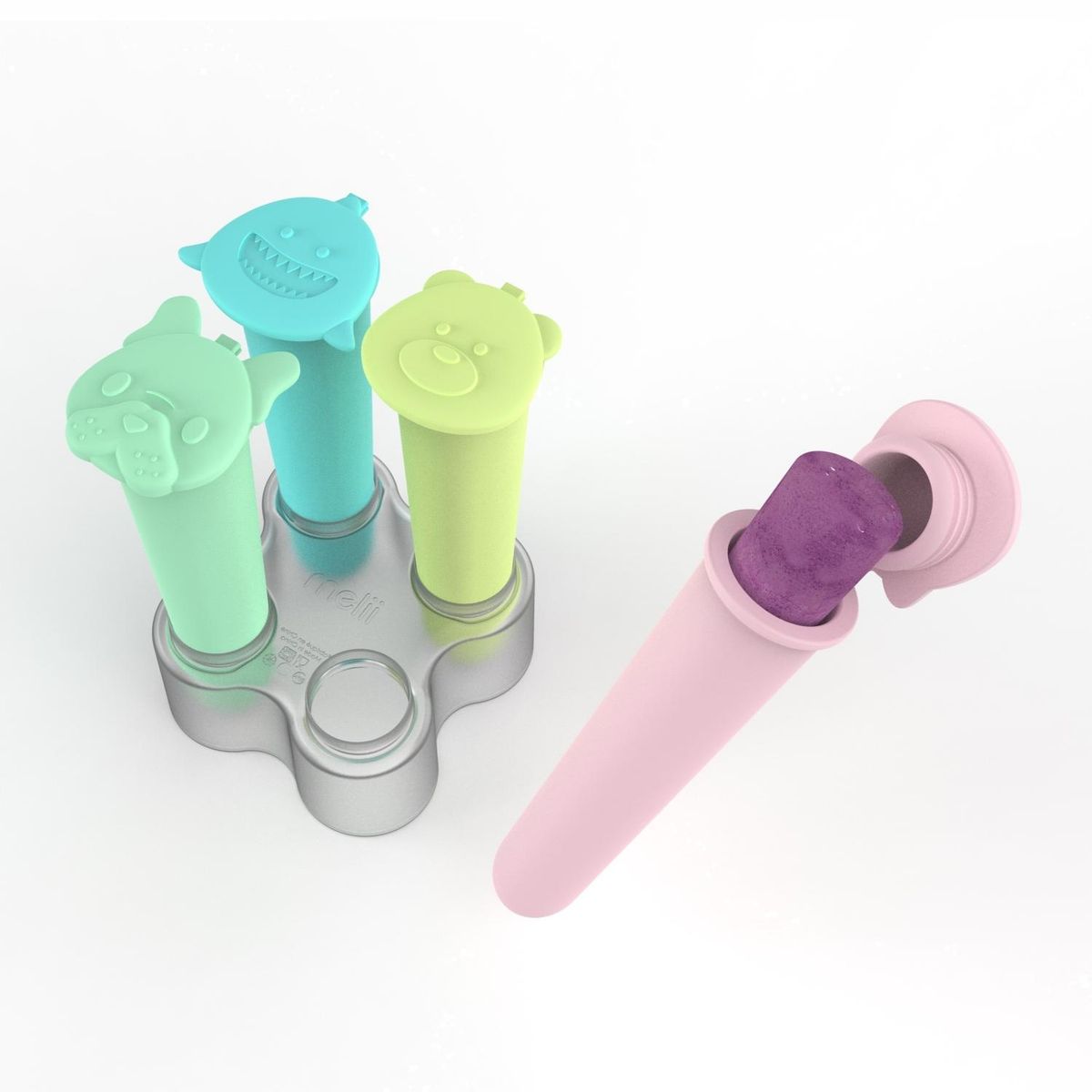 MELII - Pack de 4 Moldes de Silicona Helado Push Up Melii