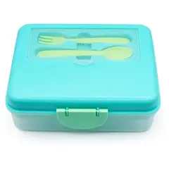 MELII - Lonchera Bento Box Con Cubiertos - Azul