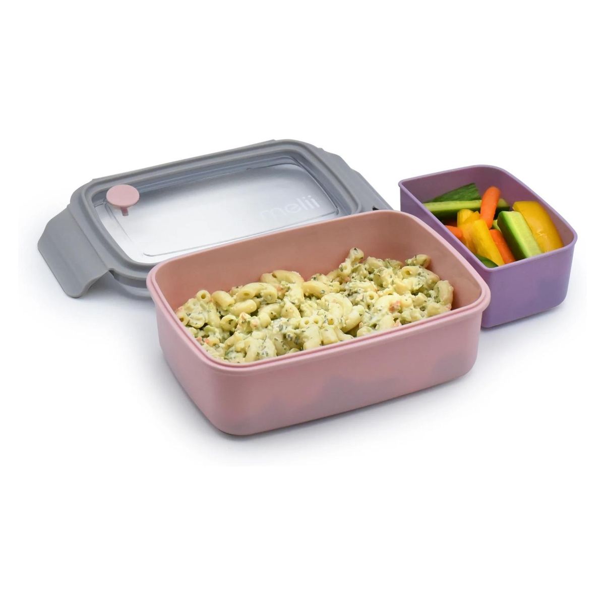 MELII - Lonchera Bento Con Divisiones Rosa 880 Ml Melii