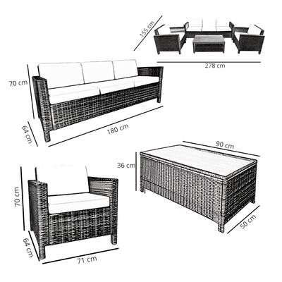 Imagen 2 del producto Juego De Living Terraza Alicia