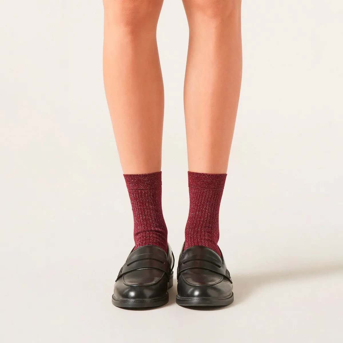 CALZEDONIA - Calcetines Algodón con Canale y Glitter Mujer Calzedonia