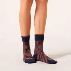 CALZEDONIA - Calcetines Algodón Canale Bicolor Mujer