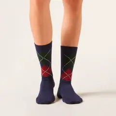 CALZEDONIA - Calcetines Algodón Rombos Mujer