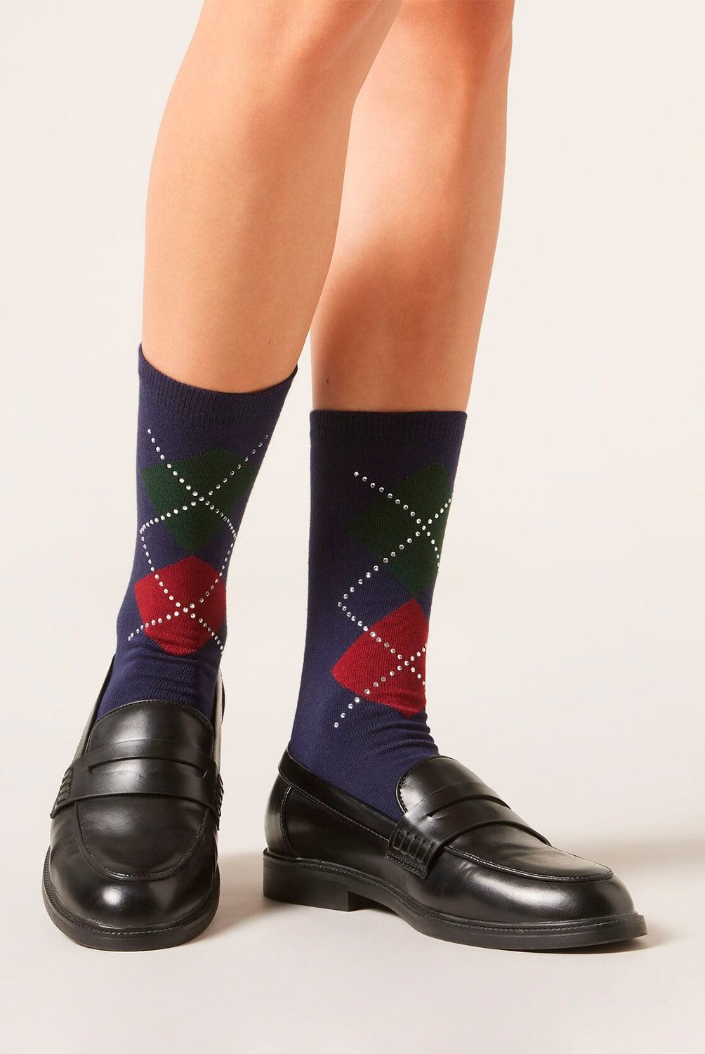 CALZEDONIA - Calcetines Algodón Rombos Mujer Calzedonia