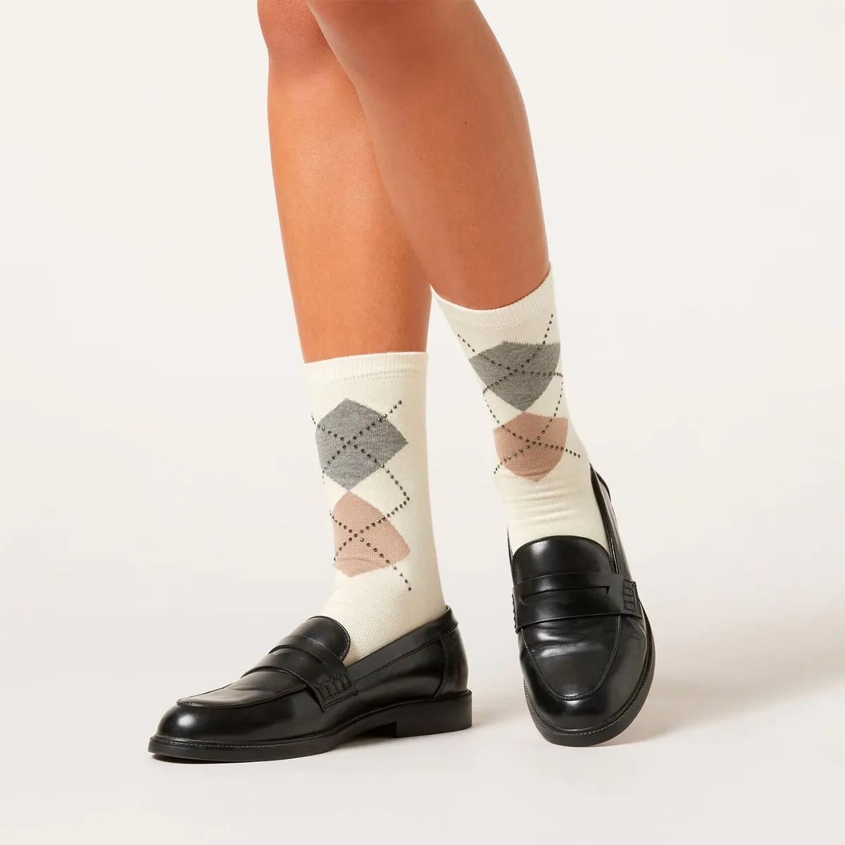 CALZEDONIA - Calcetines Algodón Rombos Mujer Calzedonia