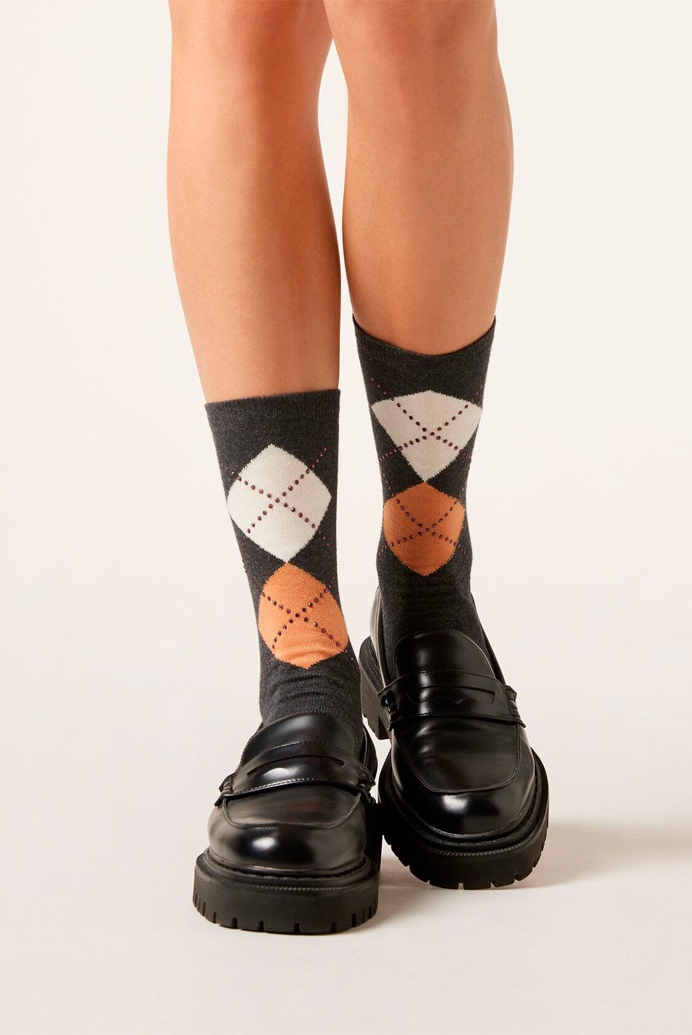 CALZEDONIA - Calcetines Algodón Rombos Mujer Calzedonia