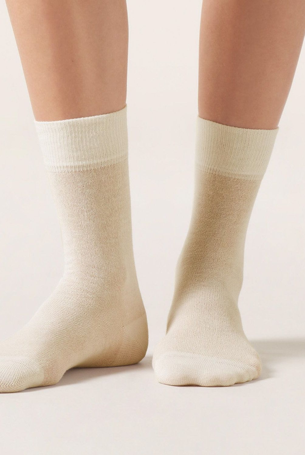 CALZEDONIA - Calcetines de Lana Con Puño Mujer Calzedonia