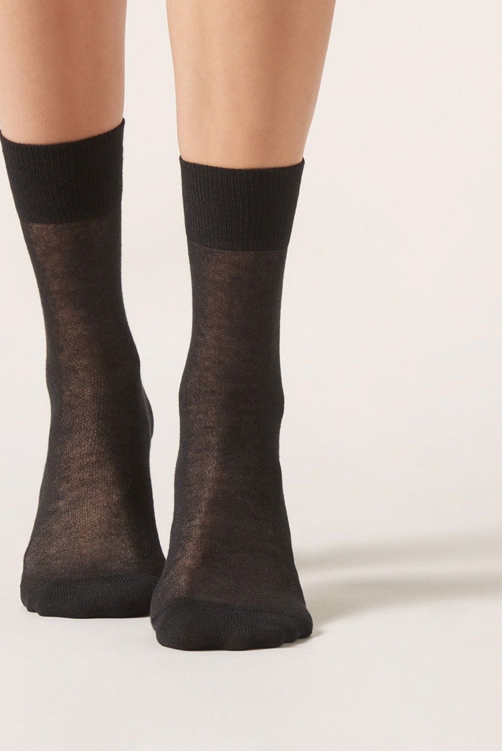 CALZEDONIA - Calcetines de Lana Con Puño Mujer Calzedonia