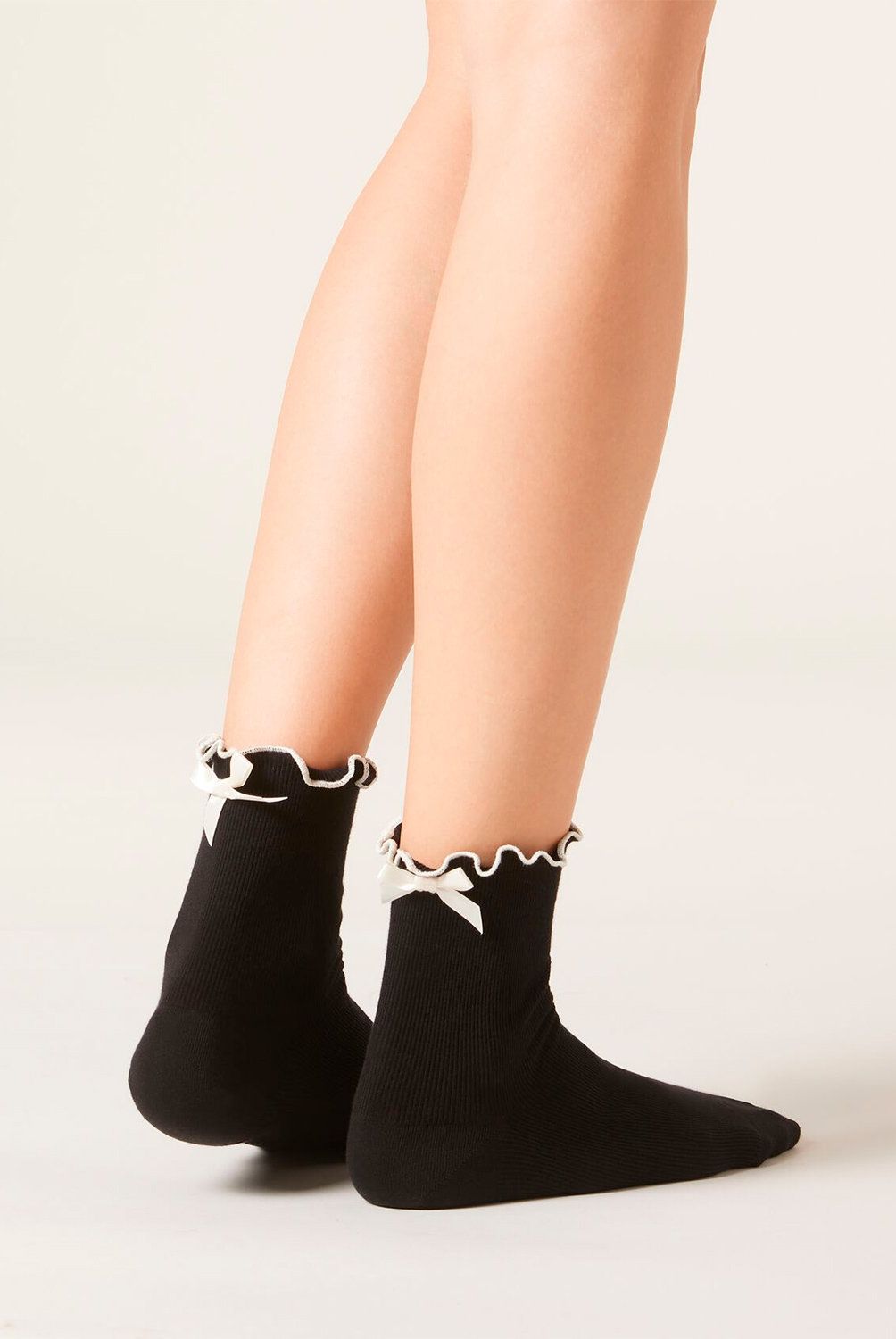 CALZEDONIA - Calcetines Algodón con Lazo Mujer Calzedonia