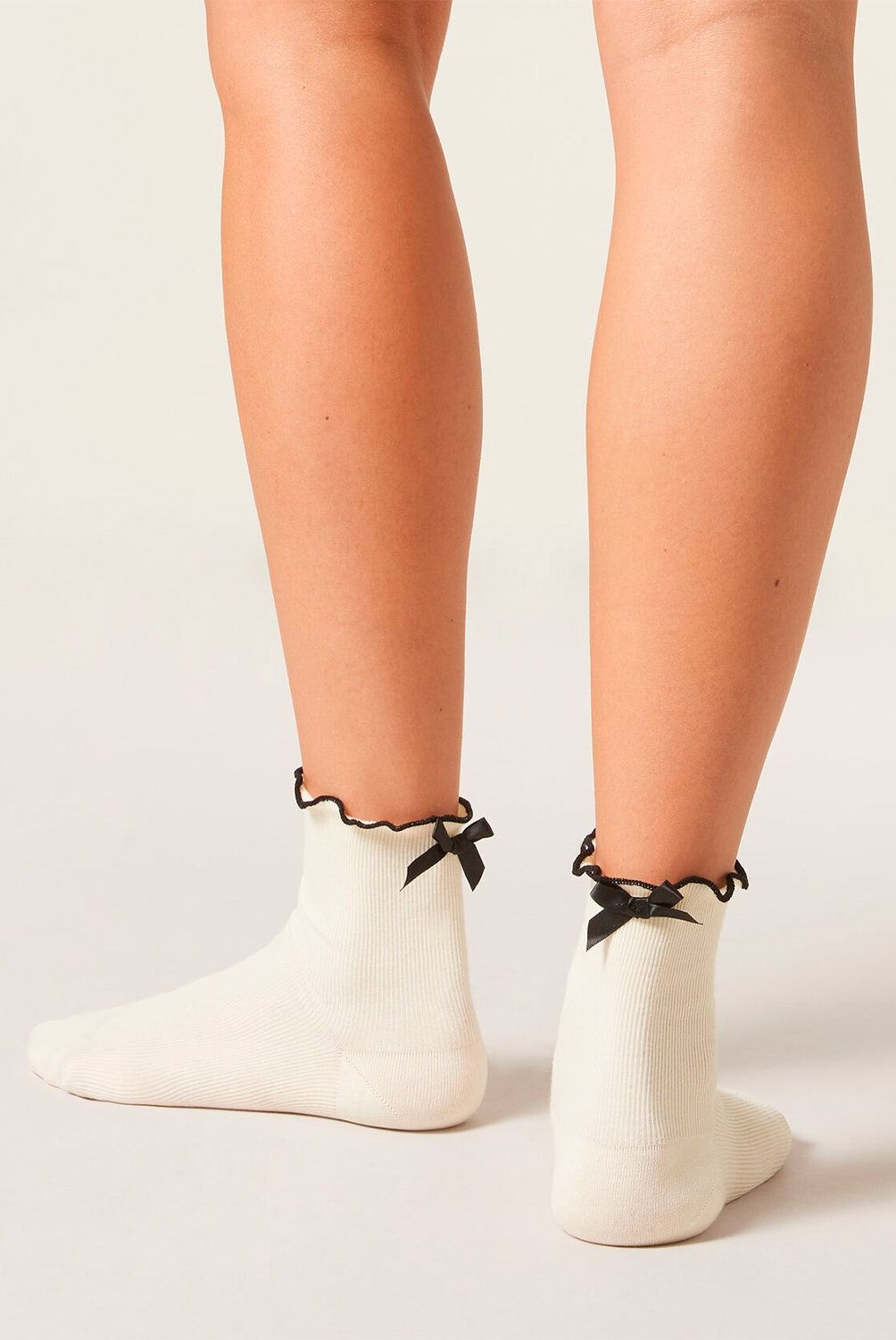 CALZEDONIA - Calcetines Algodón con Lazo Mujer Calzedonia
